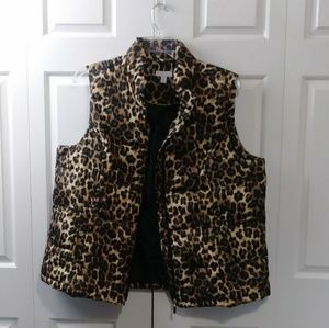 Charter Club Woman Animal Print Puffer Vest